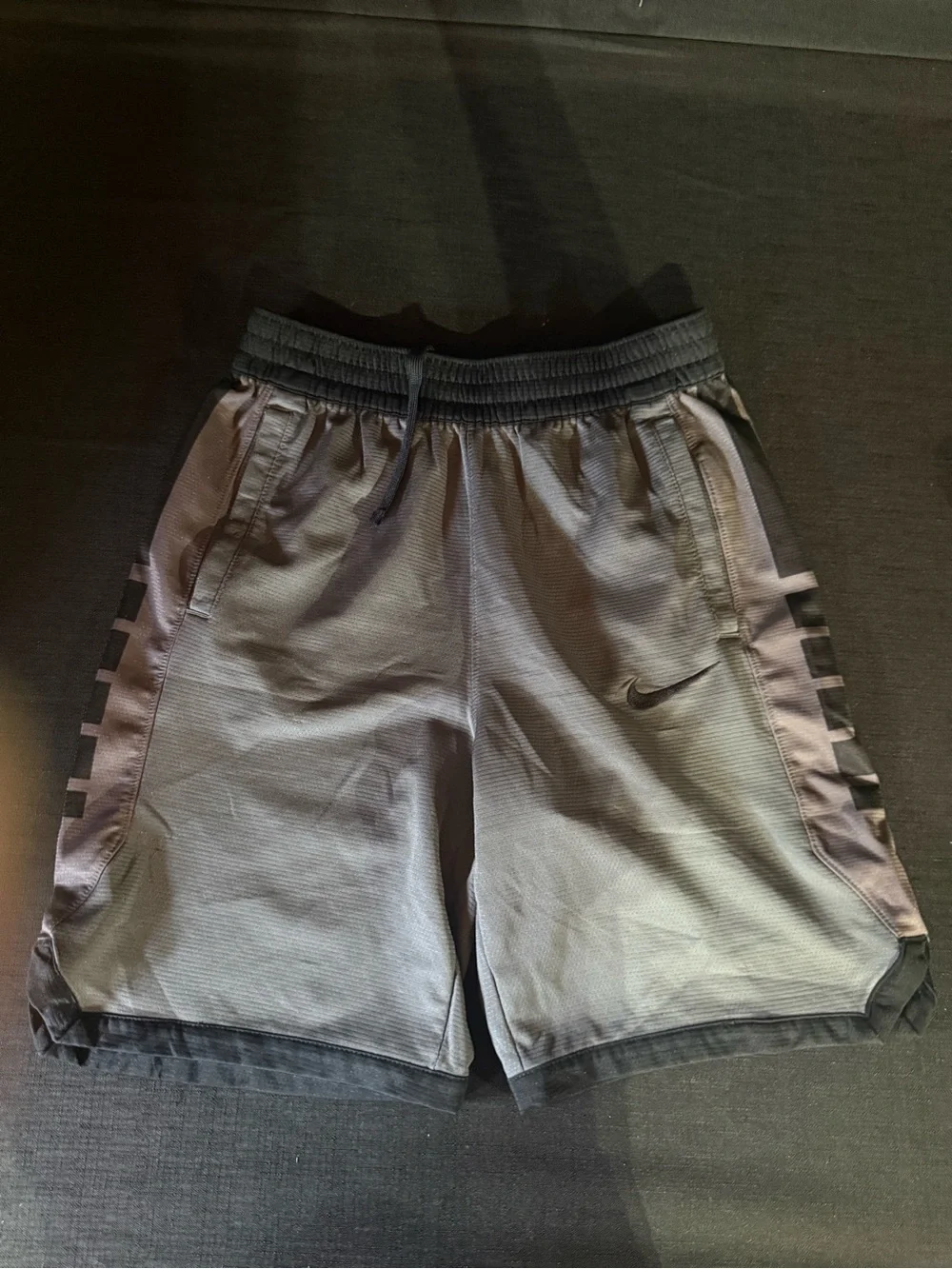 Nike Gray and Black Boys' Athletic Shorts